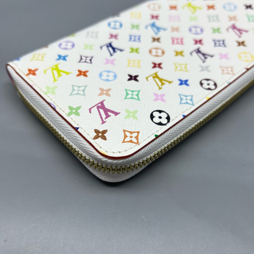 Louis Vuitton Zippy Wallet Monogram Multicolor White