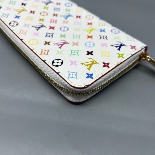 Louis Vuitton Zippy Wallet Monogram Multicolor White