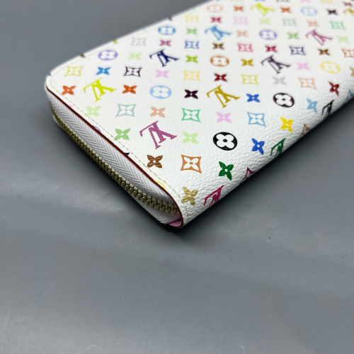 Louis Vuitton Zippy Wallet Monogram Multicolor White