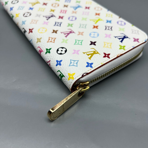 Louis Vuitton Zippy Wallet Monogram Multicolor White