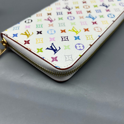 Louis Vuitton Zippy Wallet Monogram Multicolor White
