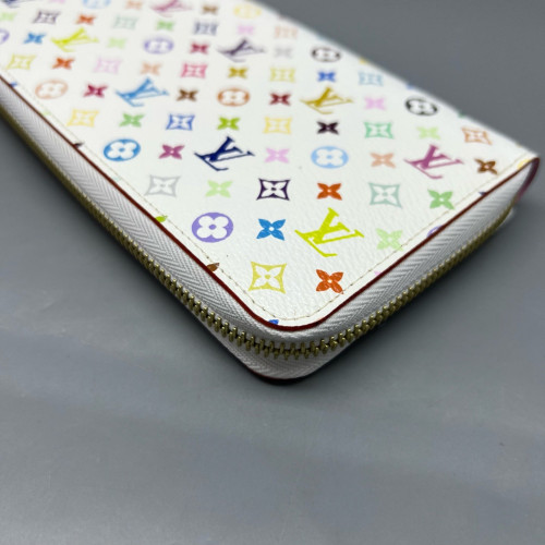 Louis Vuitton Zippy Wallet Monogram Multicolor White