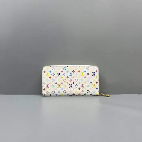 Louis Vuitton Zippy Wallet Monogram Multicolor White