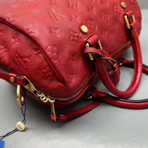 Louis Vuitton Speedy Bandouliere 25 Monogram Empreinte Red