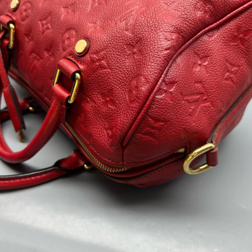 Louis Vuitton Speedy Bandouliere 25 Monogram Empreinte Red