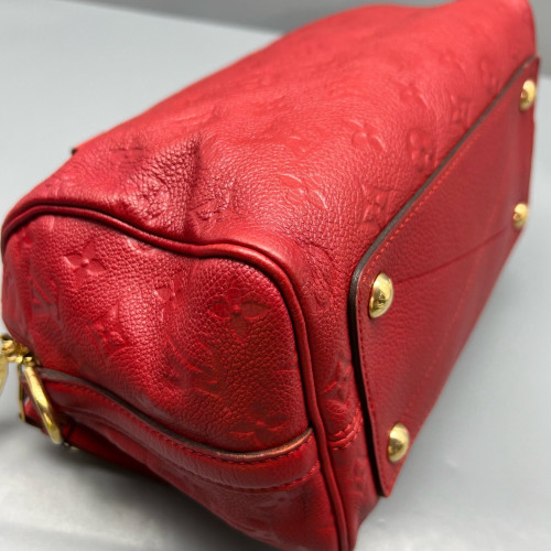 Louis Vuitton Speedy Bandouliere 25 Monogram Empreinte Red
