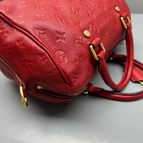 Louis Vuitton Speedy Bandouliere 25 Monogram Empreinte Red