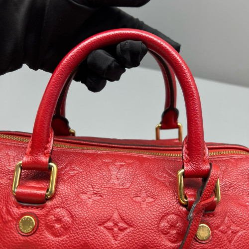 Louis Vuitton Speedy Bandouliere 25 Monogram Empreinte Red