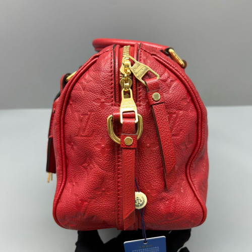 Louis Vuitton Speedy Bandouliere 25 Monogram Empreinte Red