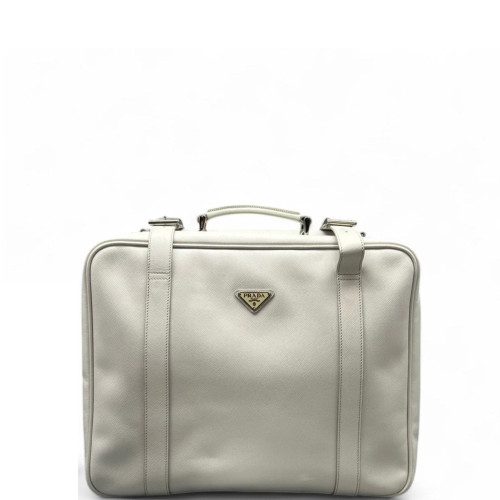 Prada Duffle Bag Saffiano Calfskin White Prada Duffle Bag Saffiano Calfskin White