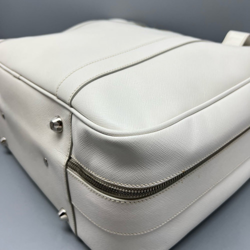 Prada Duffle Bag Saffiano Calfskin White Prada Duffle Bag Saffiano Calfskin White