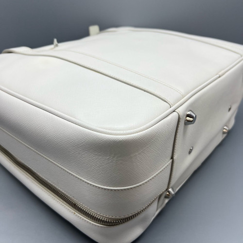 Prada Duffle Bag Saffiano Calfskin White Prada Duffle Bag Saffiano Calfskin White