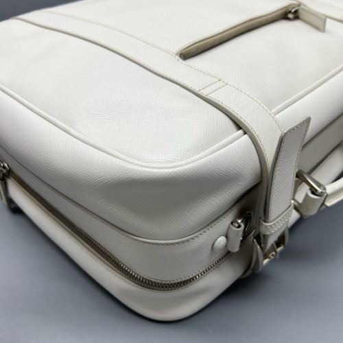 Prada Duffle Bag Saffiano Calfskin White Prada Duffle Bag Saffiano Calfskin White