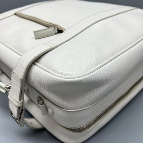 Prada Duffle Bag Saffiano Calfskin White Prada Duffle Bag Saffiano Calfskin White