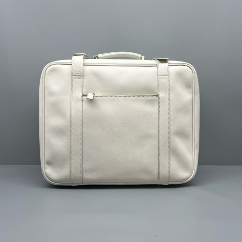 Prada Duffle Bag Saffiano Calfskin White Prada Duffle Bag Saffiano Calfskin White