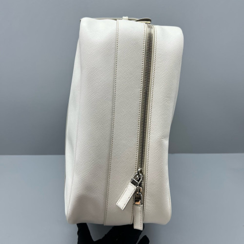 Prada Duffle Bag Saffiano Calfskin White Prada Duffle Bag Saffiano Calfskin White