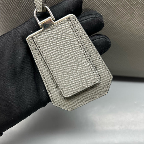 Prada Handbag Calfskin Saffiano Calfskin Grey