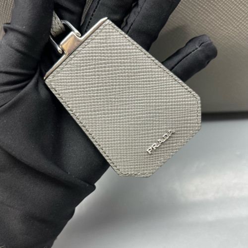 Prada Handbag Calfskin Saffiano Calfskin Grey