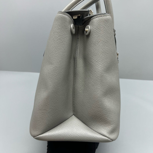 Prada Handbag Calfskin Saffiano Calfskin Grey