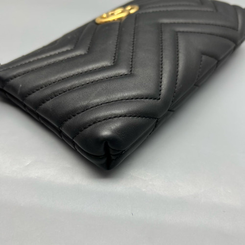 Gucci Chevron Shoulder Bag Calfskin Black Gucci Chevron Shoulder Bag Calfskin Black