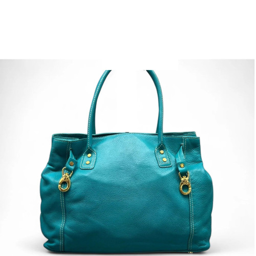 Celine Handbag Calfskin Blue Teal