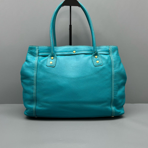 Celine Handbag Calfskin Blue Teal