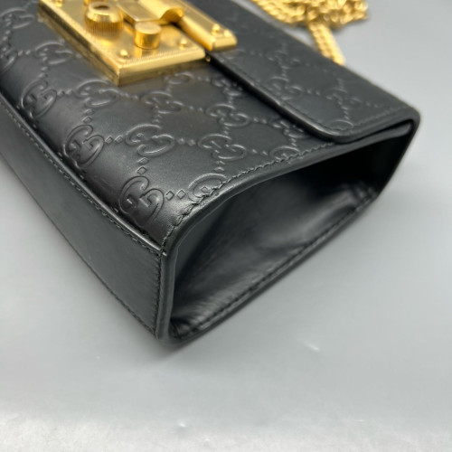 Gucci Small Padlock Shoulder Bag Calfskin Black Gucci Small Padlock Shoulder Bag Calfskin Black