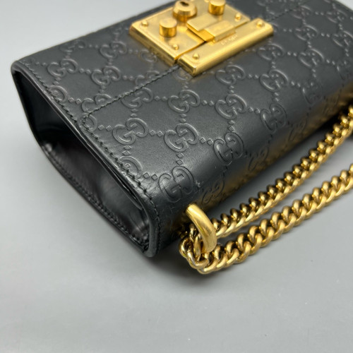 Gucci Small Padlock Shoulder Bag Calfskin Black Gucci Small Padlock Shoulder Bag Calfskin Black