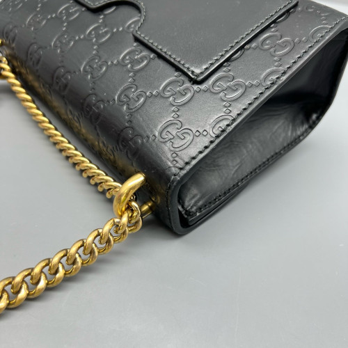 Gucci Small Padlock Shoulder Bag Calfskin Black Gucci Small Padlock Shoulder Bag Calfskin Black