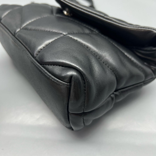 Yves Saint Laurent Toy Loulou Puffer Chain Soft Calfskin Black