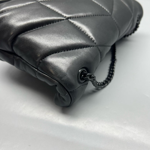 Yves Saint Laurent Toy Loulou Puffer Chain Soft Calfskin Black