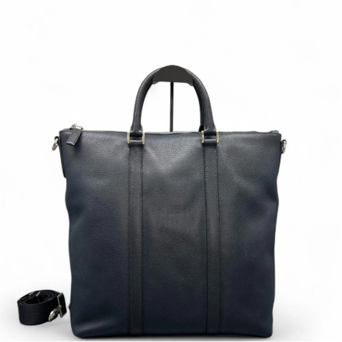 Prada Two-Way Bag Calfskin Dark Blue