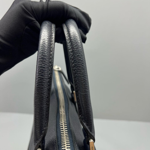 Prada Two-Way Bag Calfskin Dark Blue