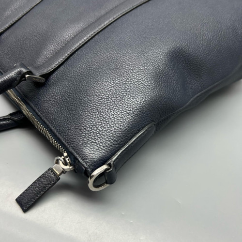 Prada Two-Way Bag Calfskin Dark Blue