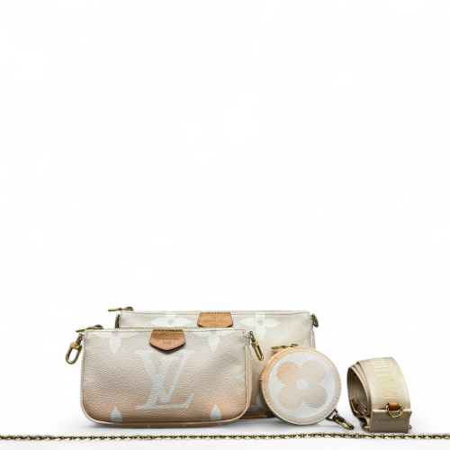 Louis Vuitton Multi Pochette Accessories Monogram Giant Pink White