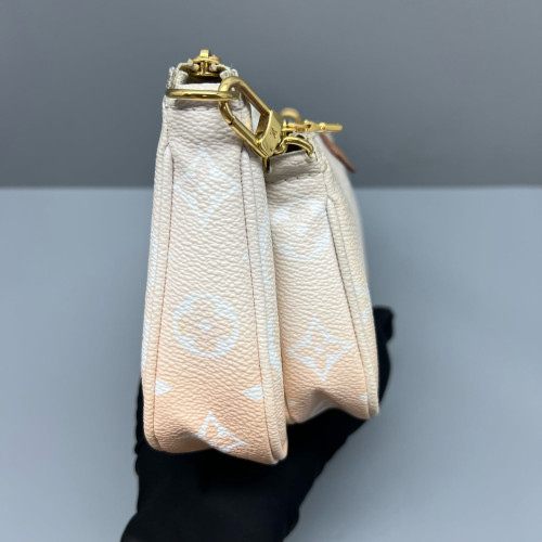 Louis Vuitton Multi Pochette Accessories Monogram Giant Pink White