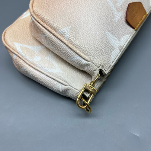 Louis Vuitton Multi Pochette Accessories Monogram Giant Pink White