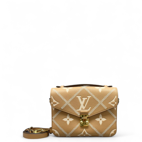 Louis Vuitton Pochette Metis Monogram Empreinte Giant Natural Tan