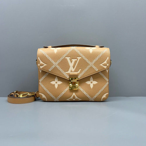 Louis Vuitton Pochette Metis Monogram Empreinte Giant Natural Tan