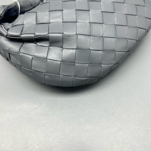 Bottega Veneta Mini Jodie Lambskin Intrecciato Nappa Dark Grey