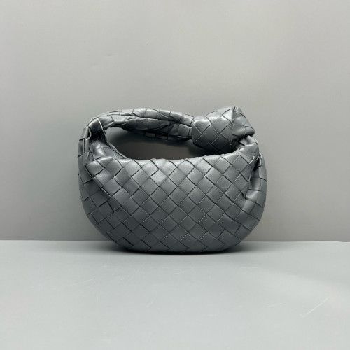 Bottega Veneta Mini Jodie Lambskin Intrecciato Nappa Dark Grey