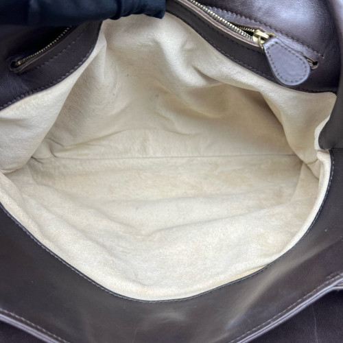Bottega Veneta Large Roma Tote Bag Lambskin Intrecciato Nappa Dark Brown
