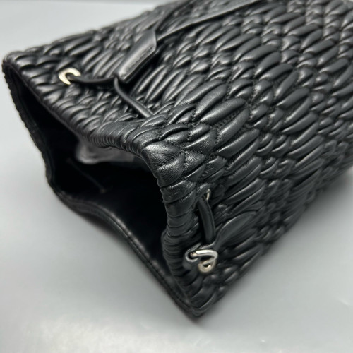 Miu Miu Bucket Crumpled Lambskin Black Miu Miu Bucket Crumpled Lambskin Black