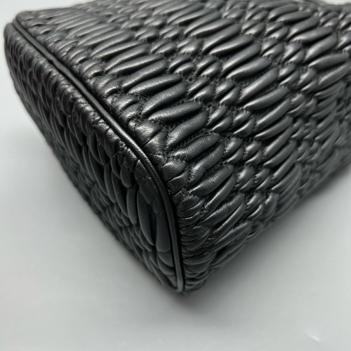 Miu Miu Bucket Crumpled Lambskin Black Miu Miu Bucket Crumpled Lambskin Black