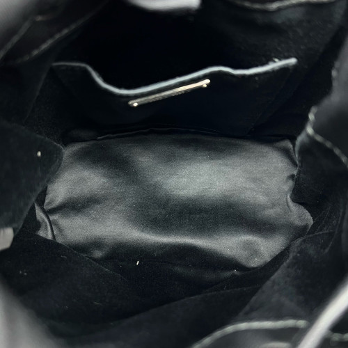 Miu Miu Bucket Crumpled Lambskin Black