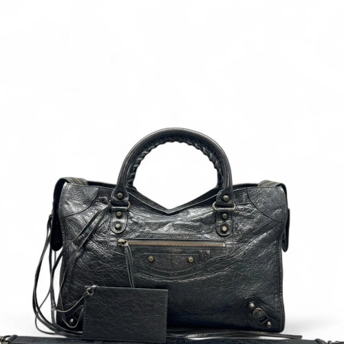 Balenciaga Medium City Arena Lambskin Black