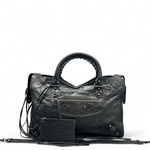 Balenciaga Medium City Arena Lambskin Black