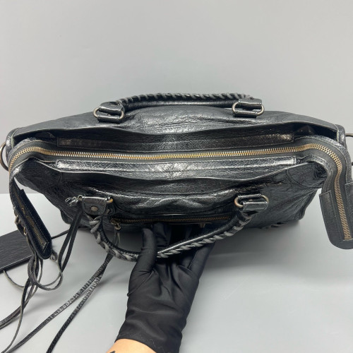 Balenciaga Medium City Arena Lambskin Black