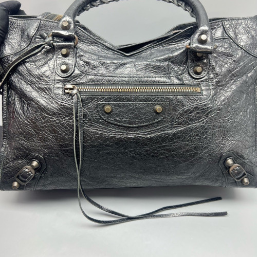 Balenciaga Medium City Arena Lambskin Black