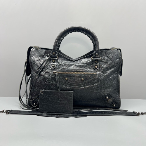 Balenciaga Medium City Arena Lambskin Black